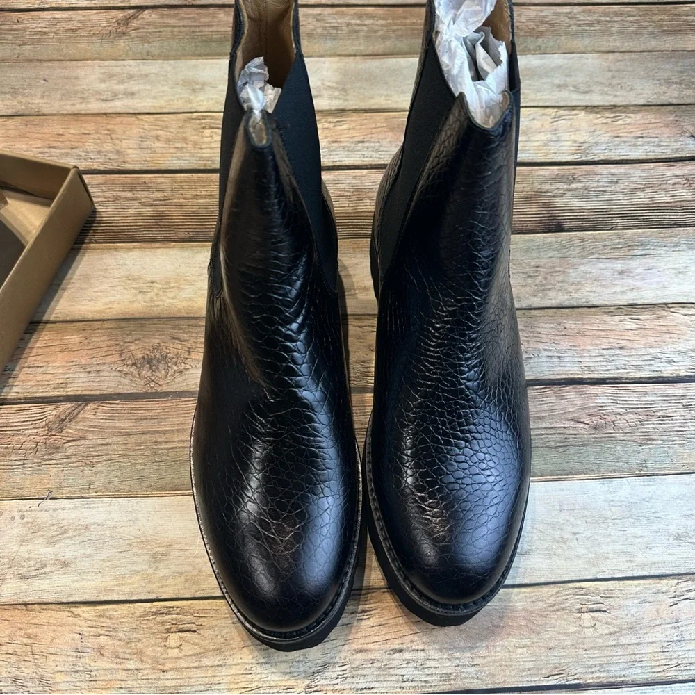 Andre Assous Peggy Embossed Croc Chelsea Boot - Picture 8 of 10